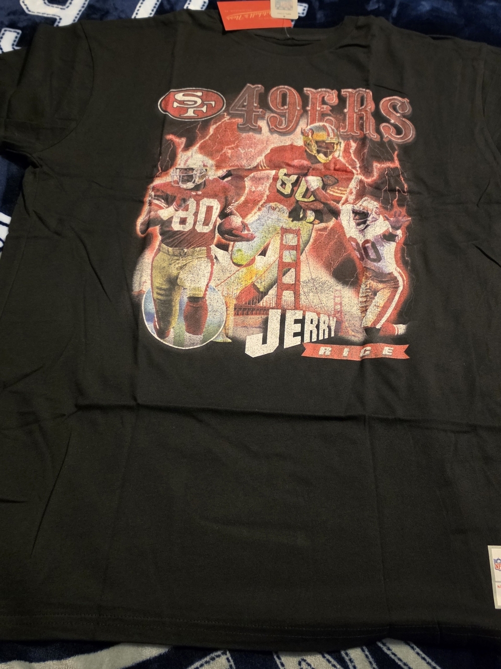 Mitchell & Ness Black San Francisco 49ers Jerry Rice Graphic Tee